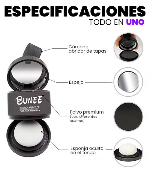 Bunee Corrector de Cabello - Elimina Todas las Canas y Raíces en Segundos