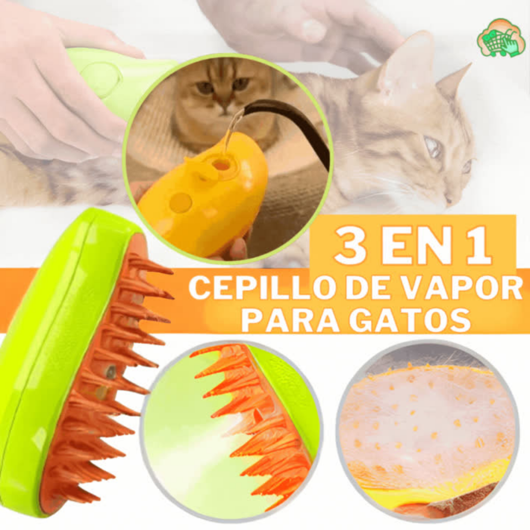 PetSpa® Cepillo De Vapor 3 en 1 Multifuncional para peros y gatos  🐶🐱