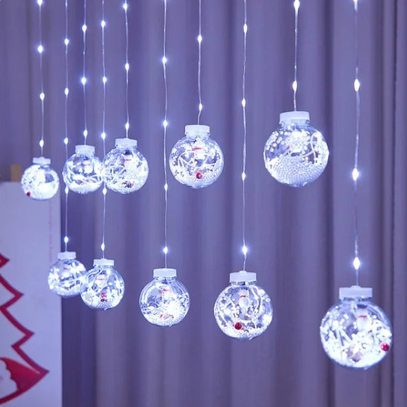 Cortina de Luz LED Bolas de Navidad- ¡Super oferta hasta hoy!🌟🎄