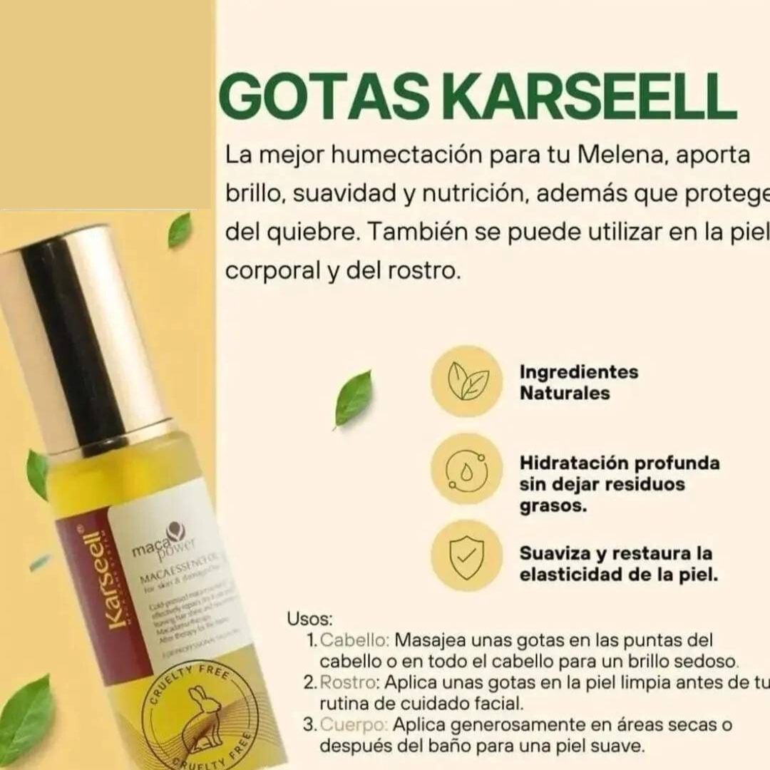 Sólo HOY! ¡4 en 1 - Kit Completo Karseell! ¡Mascarilla, shampoo, acondicionador y aceite reparador! 🔥