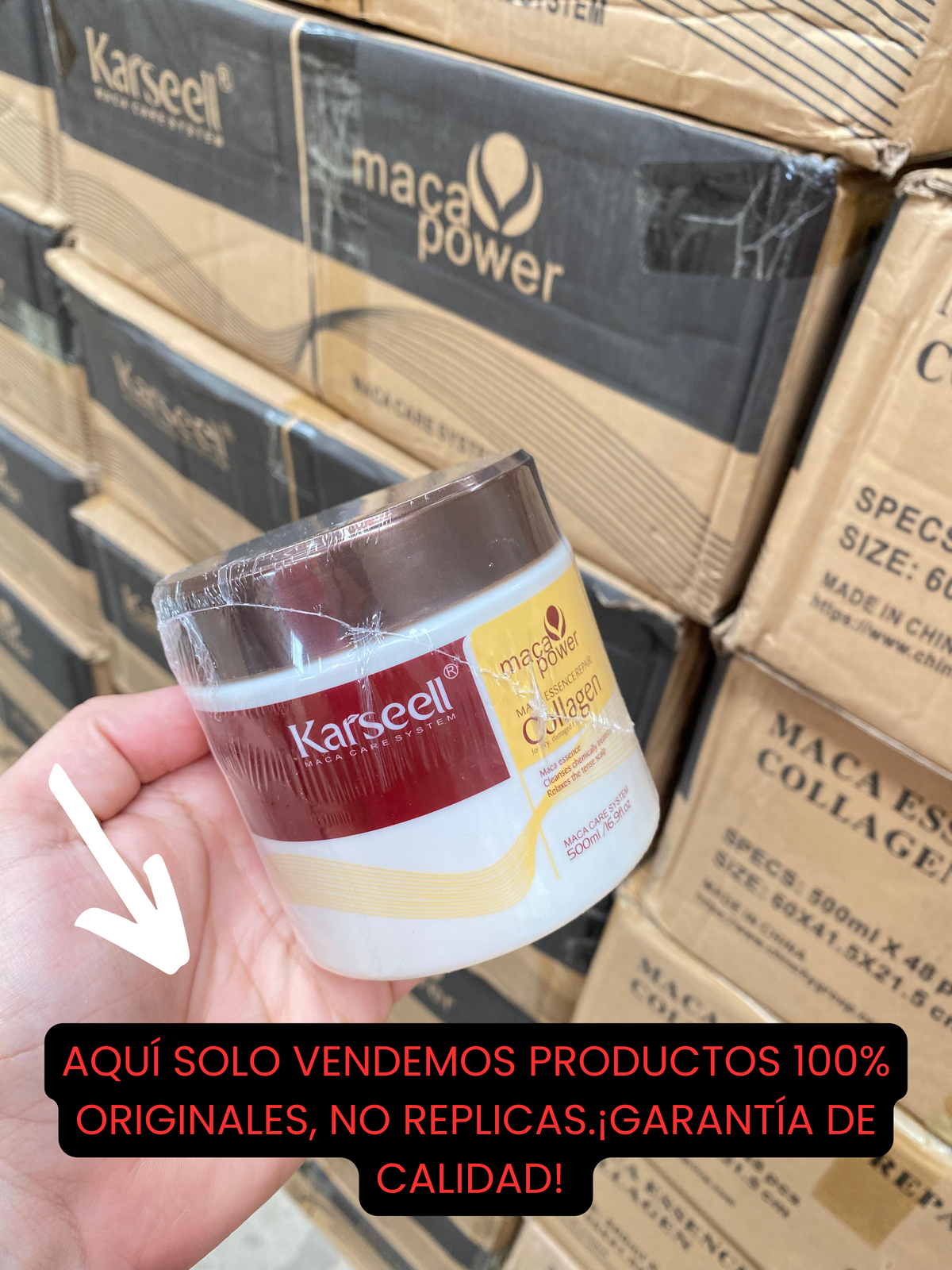 Mascarilla Karseell® Collagen Original 500ml– Cabello Hidratado, Reparado y Fuerte Siempre 💖 + brinde (Serum Facial Antienvejecimiento)