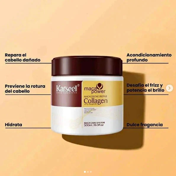 Sólo HOY! ¡4 en 1 - Kit Completo Karseell! ¡Mascarilla, Shampoo, Acondicionador y Aceite Reparador! 🔥