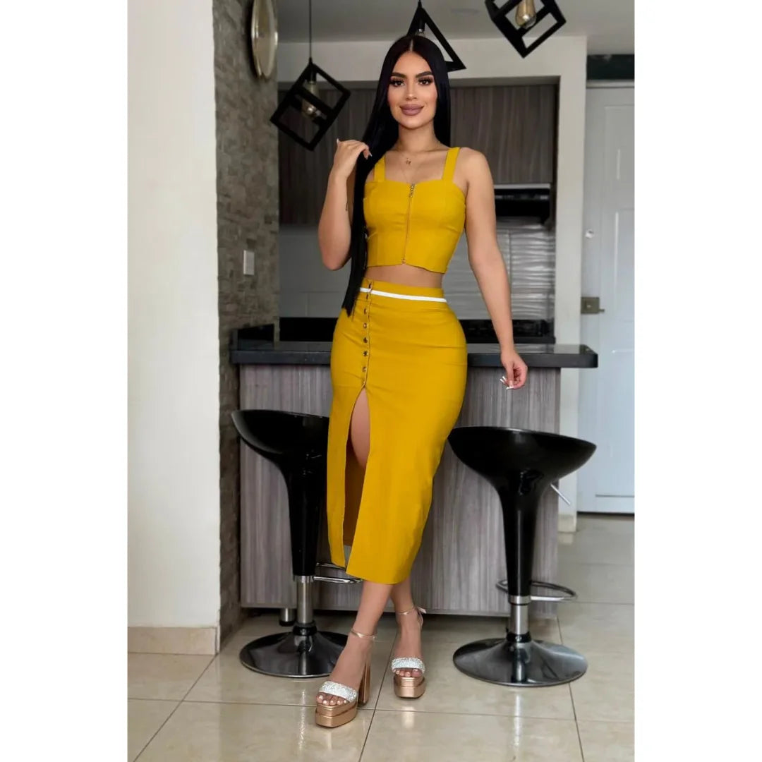 Diva Set® – Conjunto Femenino de Falda y Blusa: Comodidad Chic💖 ¡Oferta Black solo por hoy!🔥
