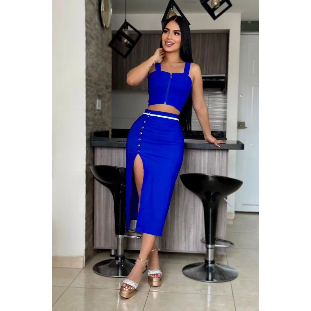 Diva Set® – Conjunto Femenino de Falda y Blusa: Comodidad Chic💖 ¡Oferta Black solo por hoy!🔥